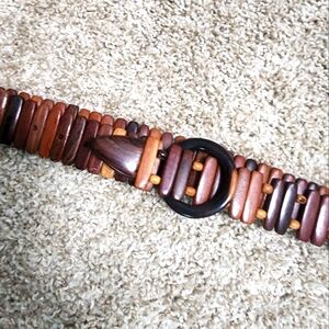 Wooden Beaded Women's Belt